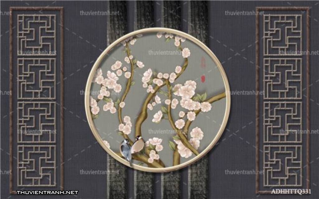 Tranh 3D nền tường phào chỉ và họa tiết trang trí thiên nhiên - Tranh tường liên quan