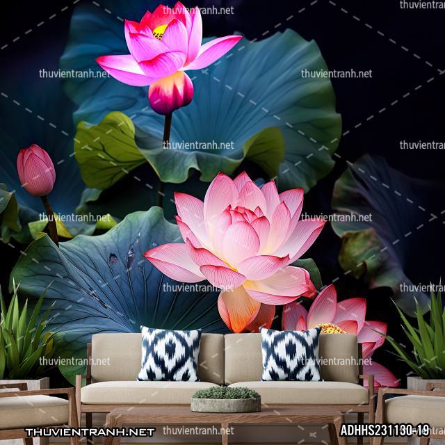 Tranh dán tường Hoa Sen - Kết quả tìm kiếm tranh tường