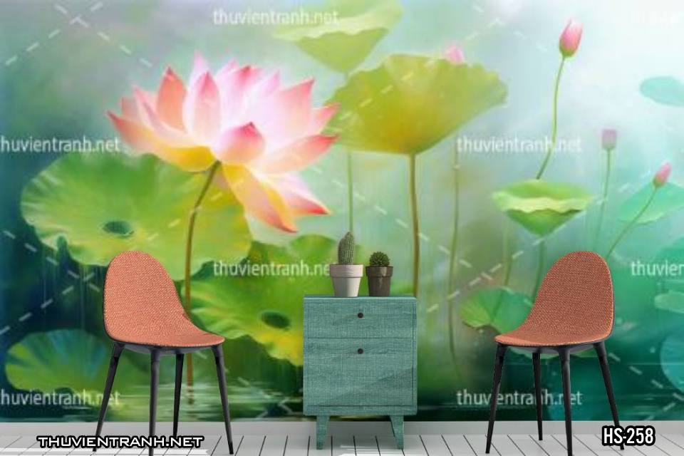 Tranh dán tường Hoa Sen - Kết quả tìm kiếm tranh tường