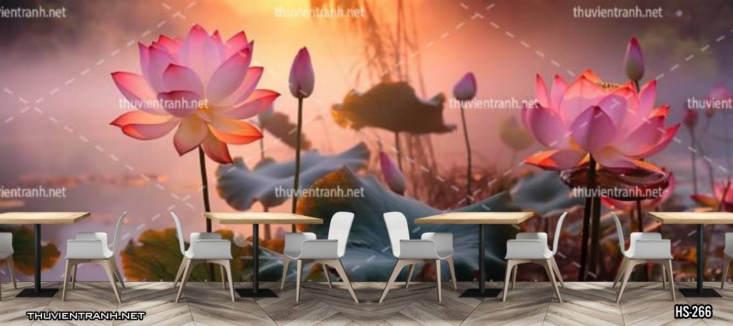 Tranh dán tường Hoa Sen - Kết quả tìm kiếm tranh tường