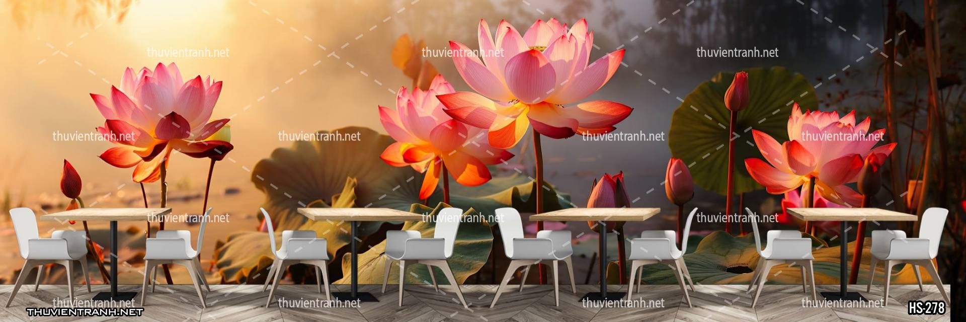 Tranh dán tường Hoa Sen - Kết quả tìm kiếm tranh tường