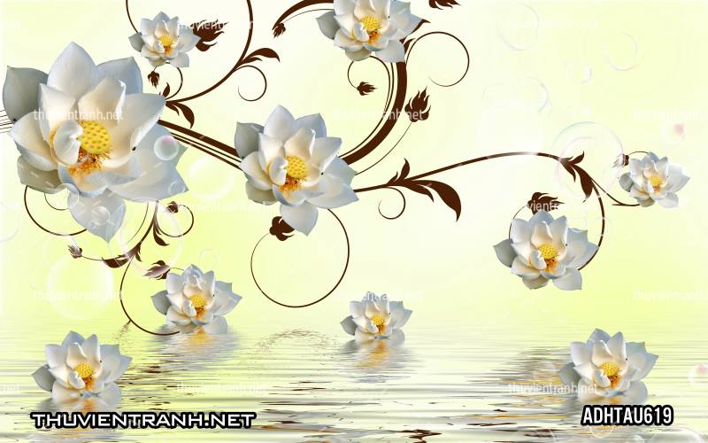 Tranh dán tường Hoa Sen Cá Chép - Kết quả tìm kiếm tranh tường