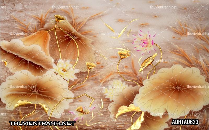 Tranh dán tường Hoa Sen Cá Chép - Kết quả tìm kiếm tranh tường