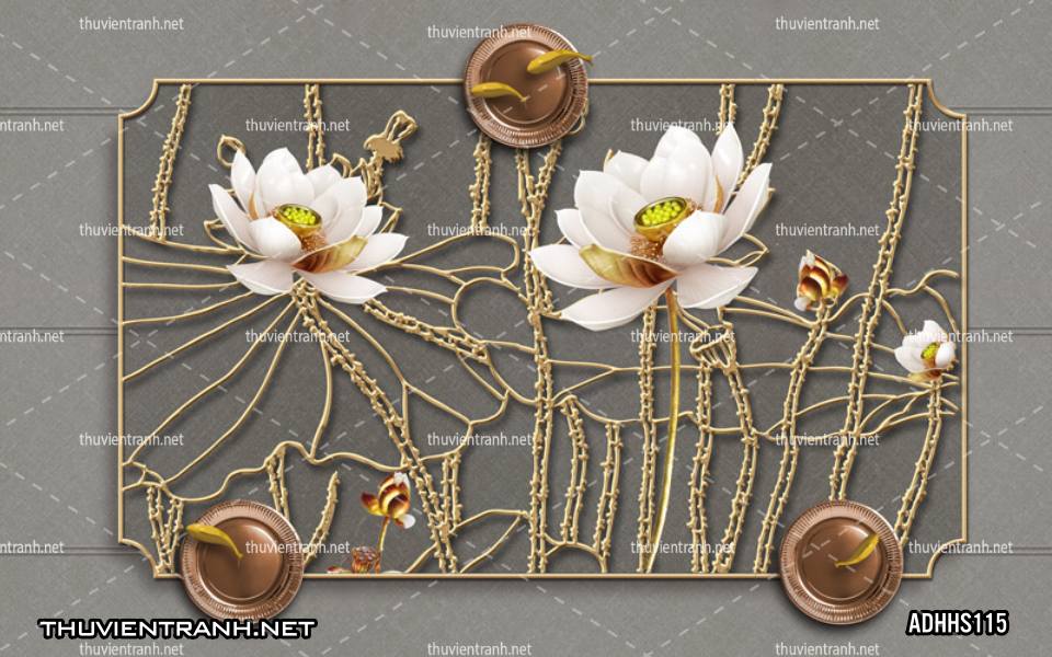 Tranh dán tường Hoa Sen 3D - Kết quả tìm kiếm tranh tường