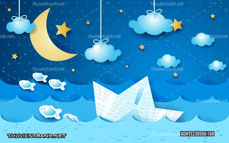 Tranh dán tường  đại dương cho trẻ em - Tranh tường chất lượng cao