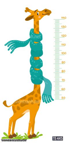 Tranh dán tường  thước đo chiều cao Trẻ em - Tranh tường chất lượng cao