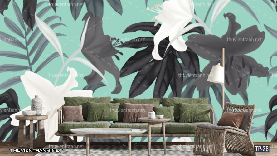 Tranh dán tường Hoa lá nhiệt đới, Tropical Leaves - Tranh tường chất lượng cao