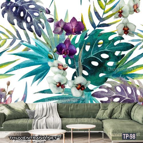 Tranh dán tường Hoa lá nhiệt đới, Tropical Leaves - Kết quả tìm kiếm tranh tường