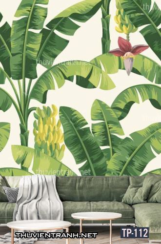 Tranh dán tường Hoa lá nhiệt đới, Tropical Leaves - Tranh tường chất lượng cao