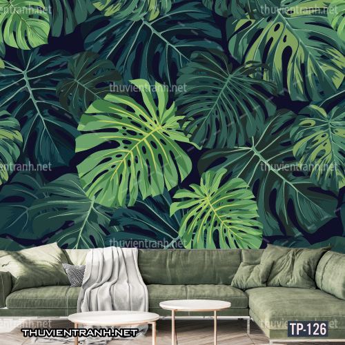 Tranh dán tường Hoa lá nhiệt đới, Tropical Leaves - Tranh tường chất lượng cao
