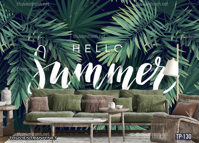 Tranh dán tường Hoa lá nhiệt đới, Tropical Leaves - Tranh tường chất lượng cao