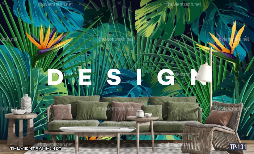 Tranh dán tường Hoa lá nhiệt đới, Tropical Leaves - Tranh tường chất lượng cao