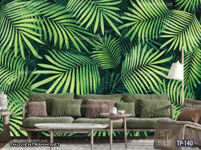 Tranh dán tường Hoa lá nhiệt đới, Tropical Leaves - Tranh tường chất lượng cao