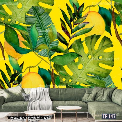 Tranh dán tường Hoa lá nhiệt đới, Tropical Leaves - Tranh tường chất lượng cao