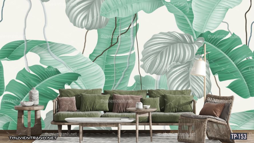 Tranh dán tường Hoa lá nhiệt đới, Tropical Leaves - Tranh tường chất lượng cao