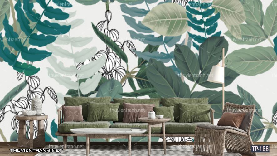 Tranh dán tường Hoa lá nhiệt đới, Tropical Leaves - Tranh tường chất lượng cao