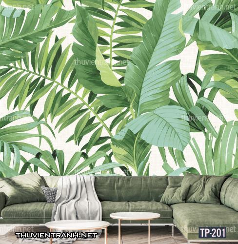 Tranh dán tường Hoa lá nhiệt đới, Tropical Leaves - Tranh tường chất lượng cao