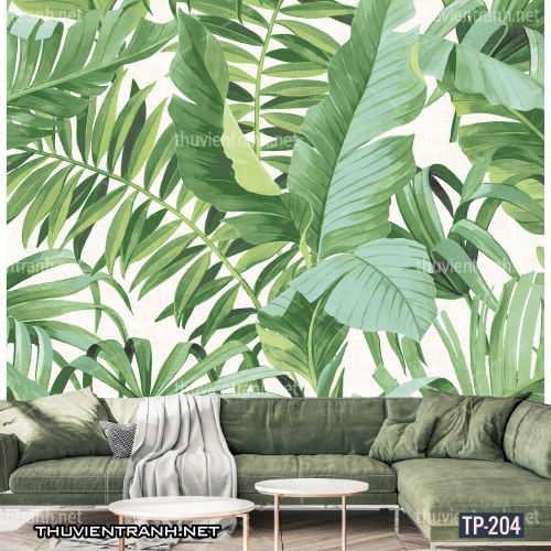 Tranh dán tường Hoa lá nhiệt đới, Tropical Leaves - Tranh tường chất lượng cao
