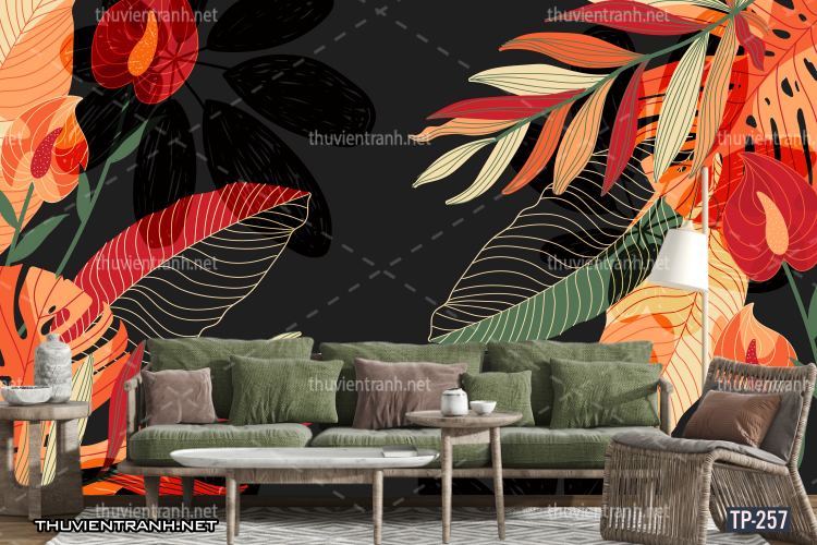 Tranh dán tường Hoa lá nhiệt đới, Tropical Leaves - Kết quả tìm kiếm tranh tường