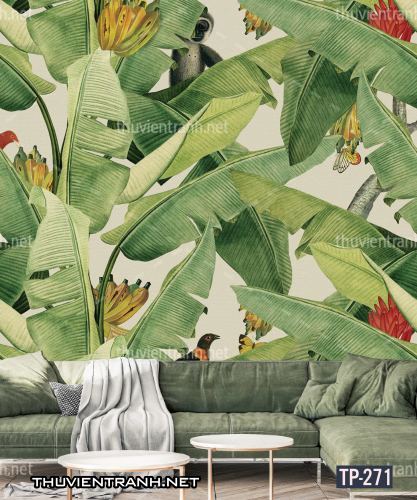Tranh dán tường Hoa lá nhiệt đới, Tropical Leaves - Tranh tường chất lượng cao