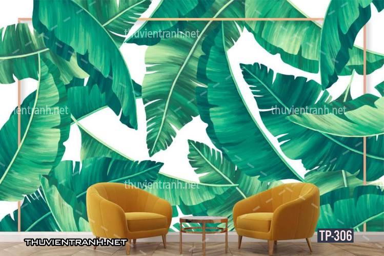 Tranh dán tường Hoa lá nhiệt đới, Tropical Leaves - Tranh tường chất lượng cao