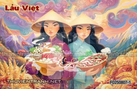 Tranh dán tường trang trí quán Bia- Lẩu Việt - Tranh tường chất lượng cao
