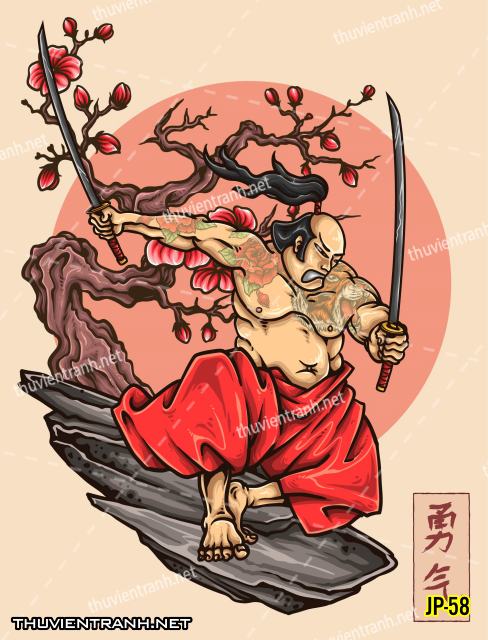Tranh dán tường Nhật Bản-JP-58 - Tranh tường chất lượng cao