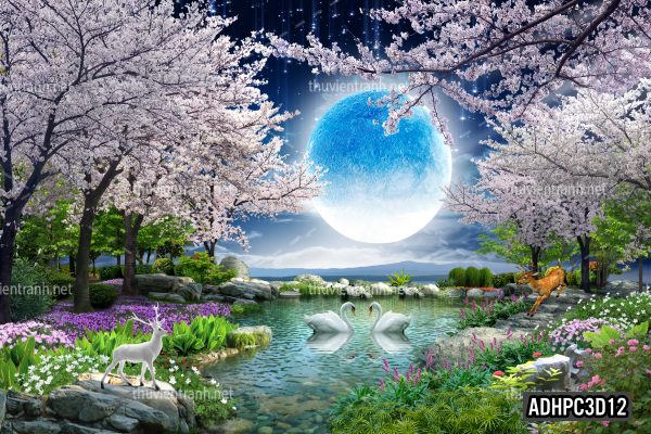 Tranh dán tường 3D Phong Cảnh-ADHPC3D12 - Tranh tường chất lượng cao