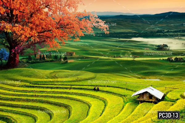 Tranh dán tường 3D Phong Cảnh-PC3D-13 - Tranh tường chất lượng cao