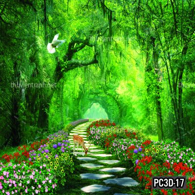 Tranh dán tường 3D Phong Cảnh-PC3D-17 - Tranh tường chất lượng cao