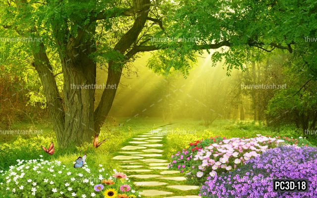 Tranh dán tường 3D Phong Cảnh-PC3D-18 - Tranh tường chất lượng cao